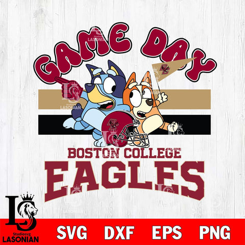 Boston College Eagles Bluey & Bingo 9 Svg Eps Dxf Png File, NCAA svg, Digital Download, Instant Download