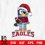Boston College Eagles Bluey Christmas Svg Eps Dxf Png File, Digital Download