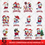 Boston College Eagles Bluey Christmas NCAA Bundle 12 Cricut File Cut Files , Bluey Cricut , Christmas Svg , Bluey svg , Digital Download, dxf eps png pdf file