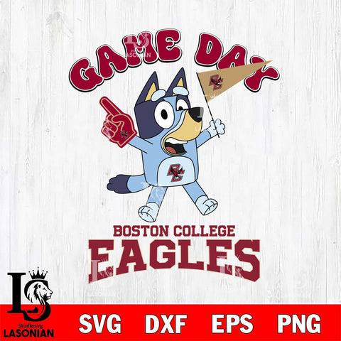 Boston College Eagles Bluey Game Day Svg Eps Dxf Png File, Digital Download, Instant Download