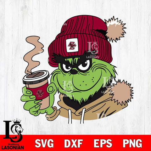 Boston College Eagles Boujee Grinch 4 Svg Eps Dxf Png File, Digital Download, Instant Download