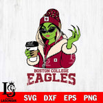 Boston College Eagles Boujee Grinch Girls Christmas Cut Files Cricut, Svg Dxf Eps Png file, Digital download , Silhouette