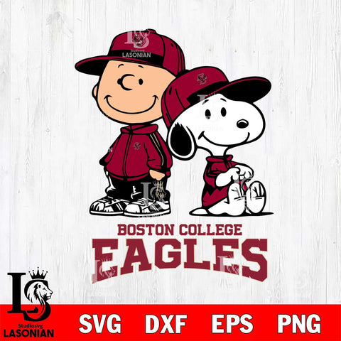 Boston College Eagles Charlie Brown Snoopy Champions Svg Eps Dxf Png File, NCAA svg , Digital Download , Instant Download, Cricut File