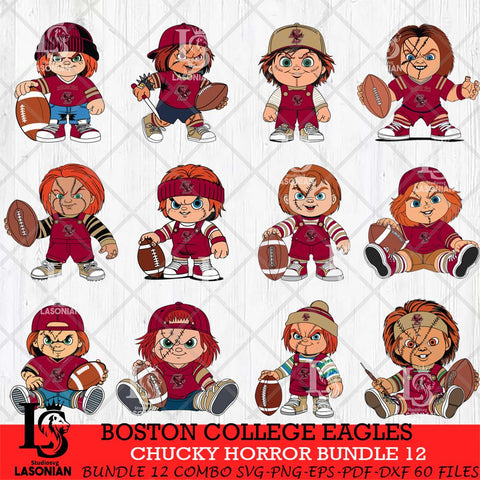 Boston College Eagles Chucky Horror Bundle 12 SVG Eps Dxf Png File, Bundle NCAA svg, Digital Download, Instant Download
