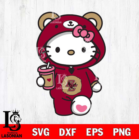 Boston College Eagles Cute Hello Kitty Svg Eps Dxf Png File, Digital Download, Instant Download