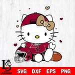 Boston College Eagles Cute Hello Kitty Football Svg Eps Dxf Png File, NCAA svg, Digital Download, Instant Download