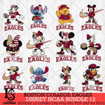 Boston College Eagles Disney NCAA Bundle Svg PNG 12 Svg Eps Dxf Png File, Digital Download