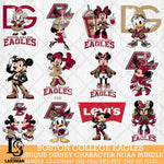 Boston College Eagles Disney character NCAA Bundle 12 Svg Eps Dxf Png File, Digital Download, Instant Download
