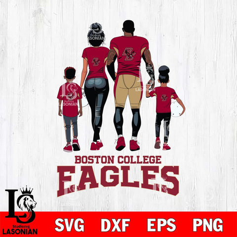 Boston College Eagles Family Love Rugby SVG DXF EPS PNG FILE,NCAA SVG, Father day Digital Download,Instant Download, Silhouette