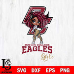 Boston College Eagles Fan Girl Svg Eps Dxf Png File, Digital Download, Instant Download