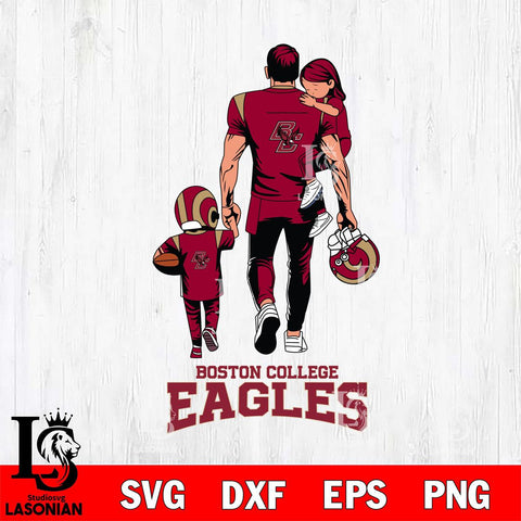 Boston College Eagles Father And Son Football SVG DXF EPS PNG FILE,NCAA SVG, Father day Digital Download,Instant Download, Silhouette
