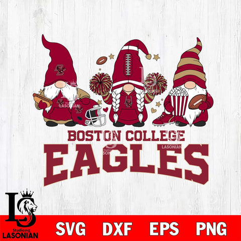 Boston College Eagles Gnome Fan File Cut, NCAA SVG, Digital Download , Criucut , Silhouette