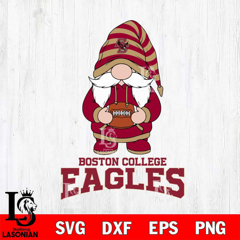 Boston College Eagles Gnome Football File Cut, NCAA SVG, Digital Download , Criucut , Silhouette