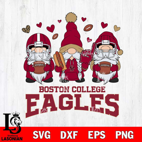 Boston College Eagles Gnome Rugby File Cut, NCAA SVG, Digital Download , Criucut , Silhouette