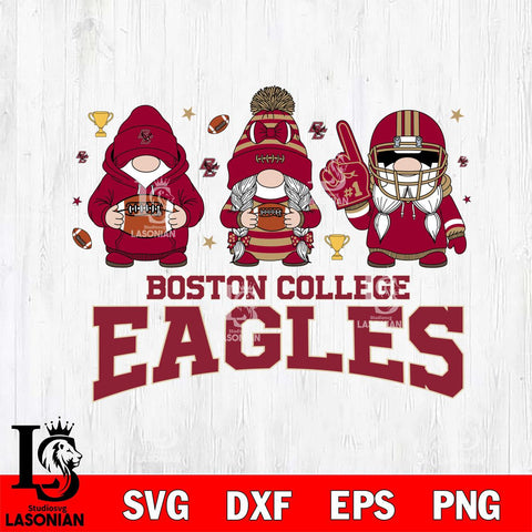 Boston College Eagles Gnome #1 Football File Cut, NCAA SVG, Digital Download , Criucut , Silhouette