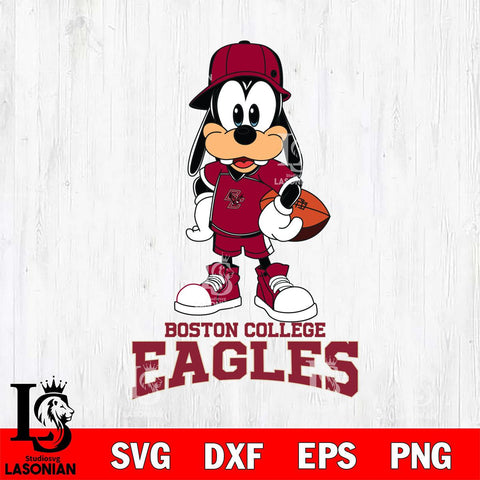 Boston College Eagles Goofy rugby SVG DXF EPS PNG FILE,NCAA svg ,Football Digital Download,Instant Download, Silhouette