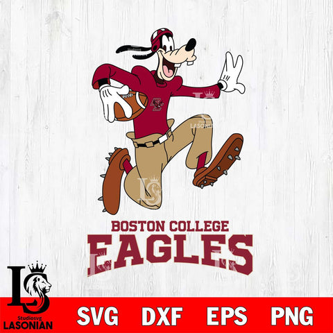 Boston College Eagles Goofy rugby Sport SVG DXF EPS PNG FILE,NCAA svg ,Football Digital Download,Instant Download, Silhouette