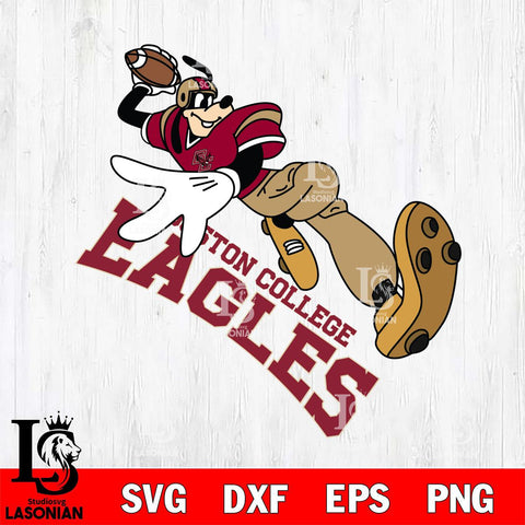 Boston College Eagles Goofy rugby player SVG DXF EPS PNG FILE,NCAA svg ,Football Digital Download,Instant Download, Silhouette