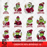 Boston College Eagles Grinch NCAA Bundle 12 SVG Eps Dxf Png File, Digital Download, Instant Download