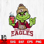 Boston College Eagles Grinch with coffee Svg Eps Dxf Png File, Digital Download, Instant Download