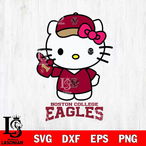 Boston College Eagles Hello Kitty Best Fan Svg Eps Dxf Png File, Digital Download, Instant Download