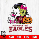Boston College Eagles Hello Kitty Horror 10 Svg Eps Dxf Png File, Digital Download