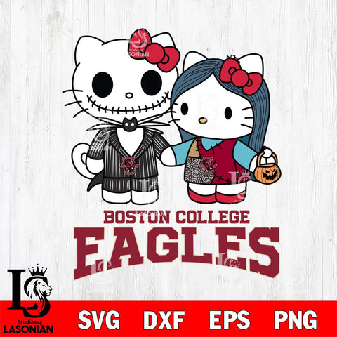 Boston College Eagles Hello Kitty Horror 11 Svg Eps Dxf Png File, Digital Download