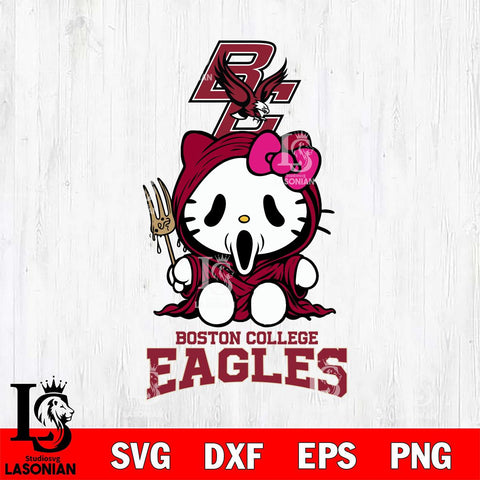 Boston College Eagles Hello Kitty Horror 4 Svg Eps Dxf Png File, Digital Download