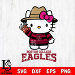 Boston College Eagles Hello Kitty Horror 6 Svg Eps Dxf Png File, Digital Download