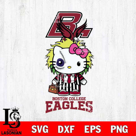 Boston College Eagles Hello Kitty Horror 8 Svg Eps Dxf Png File, Digital Download