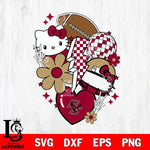 Boston College Eagles Hello Kitty NCAA 2 Svg Eps Dxf Png File, Digital Download, Instant Download