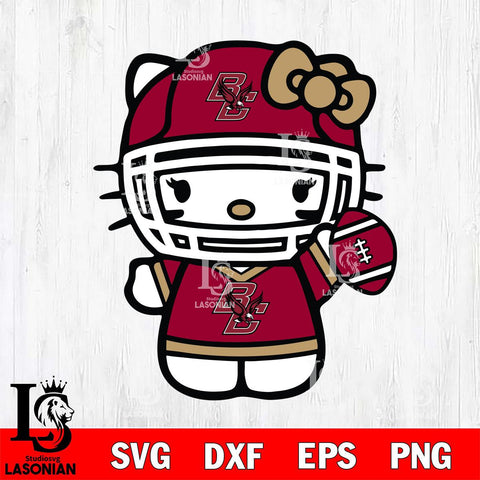 Boston College Eagles Hello Kitty sport 6 Svg Eps Dxf Png File, NCAA svg, Digital Download, Instant Download