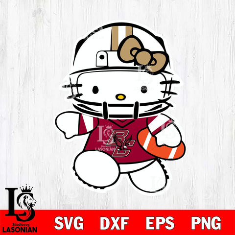Boston College Eagles Hello Kitty sport 8 Svg Eps Dxf Png File, NCAA svg, Digital Download, Instant Download