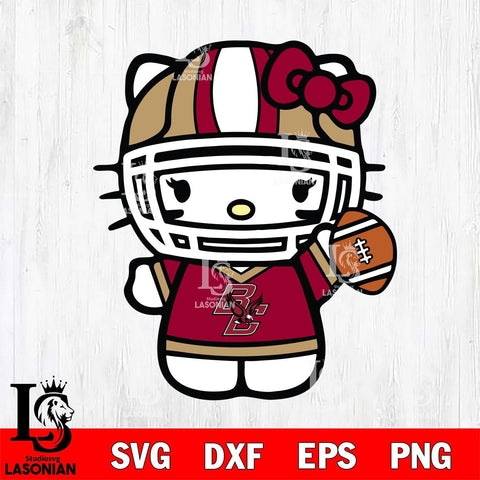 Boston College Eagles Hello Kitty sport 9 Svg Eps Dxf Png File, NCAA svg, Digital Download, Instant Download