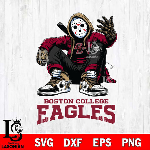 Boston College Eagles Jason Voorhees Halloween SVG Svg Eps Dxf Png File, Digital Download, Instant Download