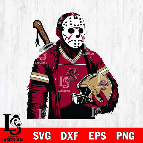 Boston College Eagles Jason Voorhees Horror 2 Svg Eps Dxf Png File, NCAA svg, Digital Download, Instant Download