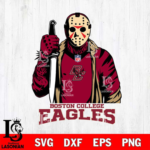 Boston College Eagles Jason Voorhees Horror 3 Svg Eps Dxf Png File, NCAA svg, Digital Download, Instant Download
