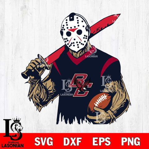 Boston College Eagles Jason Voorhees Horror Halloween 2 Svg Eps Dxf Png File, NCAA svg, Digital Download, Instant Download