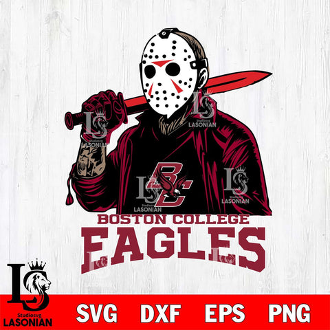 Boston College Eagles Jason Voorhees Horror Halloween Svg Eps Dxf Png File, NCAA svg, Digital Download, Instant Download