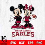 Boston College Eagles Mickey Minnie Football Svg Eps Dxf Png File, NCAA svg , Digital Download , Instant Download, Cricut File