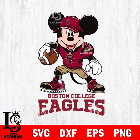 Boston College Eagles Mikey Mouse Disney, Svg Eps Dxf Png File, Digital Download
