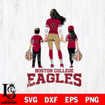 Boston College Eagles Mother and son Rugby SVG DXF EPS PNG FILE,NCAA SVG, Father day Digital Download,Instant Download, Silhouette