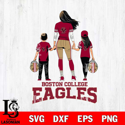 Boston College Eagles Mother and son Rugby SVG DXF EPS PNG FILE,NCAA SVG, Father day Digital Download,Instant Download, Silhouette