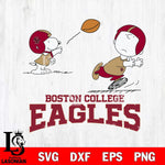 Boston College Eagles Peanuts play football SVG DXF EPS PNG FILE,Snoopy File Cut, NCAA Digital Download,Instant Download,Christmas Silhouette