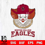 Boston College Eagles Pennywise Horror Sport 12 Svg Eps Dxf Png File, Digital Download