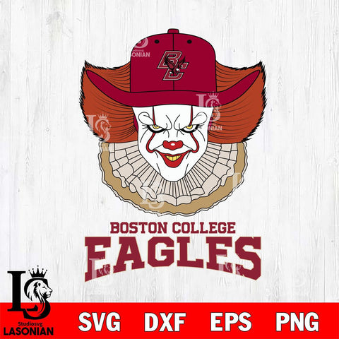Boston College Eagles Pennywise Horror Sport 12 Svg Eps Dxf Png File, Digital Download