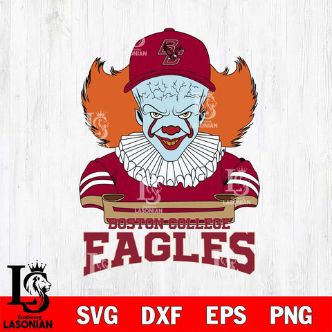 Boston College Eagles Pennywise Horror Sport 2 Svg Eps Dxf Png File, Digital Download