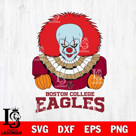 Boston College Eagles Pennywise Horror Sport 3 Svg Eps Dxf Png File, Digital Download