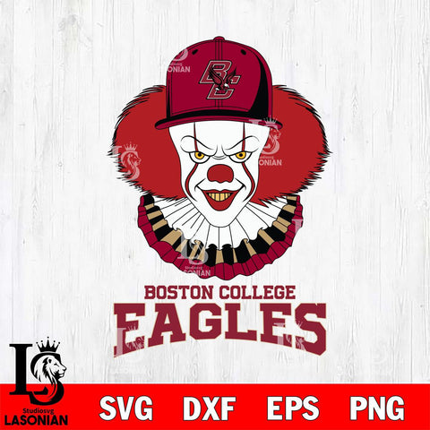 Boston College Eagles Pennywise Horror Sport 4 Svg Eps Dxf Png File, Digital Download