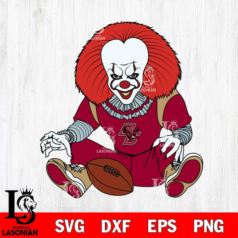 Boston College Eagles Pennywise Horror Sport 6 Svg Eps Dxf Png File, Digital Download